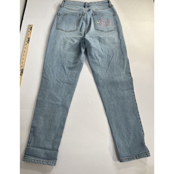 Sailor Moon Icons Embroidered Mom Jeans Size 1 Hot Topic Exclusive Cat Moon - Picture 13 of 16